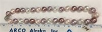 Fox pearl necklace, 20" with magnetic clasp
