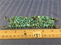 Turquoise beaded bracelet         (2)