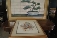 2 Fine Art Prints Flowers & Bonsai