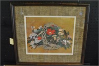 Antique Flowers in Basket Print by Li Sung