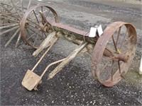 Wagon Axle w/Steel Wheels