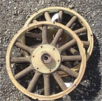 2-20 inch Wooden Spoke Wheels