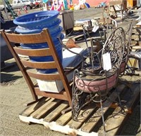 Misc, 4 Metal Chairs, Old Bike, Vanity Light