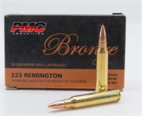 (20) rds PMC 223 REMINGTON Bronze 55 GR Cartridges