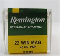 (50) rds REMINGTON 22 WIN MAG Rimfire Cartridges