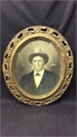 Early Antique Photo in Antique Oval Frame