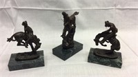 3 Frederick Remington Bronzes
