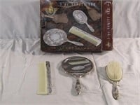 3 piece vanity set - comb, mirror, and brush