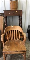 Lot of small furniture, vintage wooden office chai