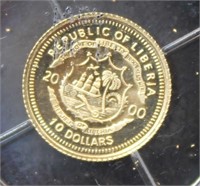 LIBERIA 10 DOLLAR GOLD 2000