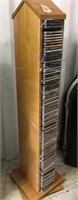 A very nice wooden CD tower holder, comes loaded w