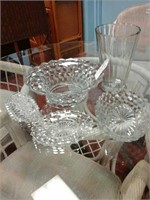 8 piece assorted lead glass /Crystal type home