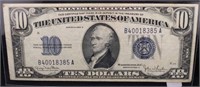 1934 10 DOLLAR SILVER CERTIFICATE XF