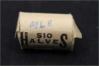 ROLL OF 1968 SILVER HALF DOLLARS