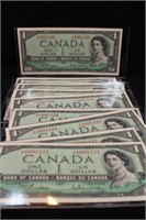10 1954 CANADA DOLLARS GEMS AND IN SEQUENCE