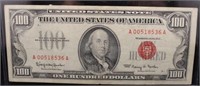 1966 100 DOLLAR RED SEAL VF