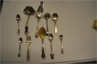 10 Pieces of Antique Sterling Silver