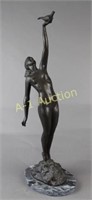 Art Deco Style Bronze Nude Figure