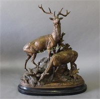 Arthur Waagen, 1869-1910 Stag Figurine