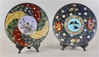 Two Japanese Cloisonne Chargers