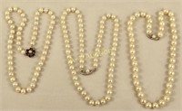 Three Strands of Cultured Pearls