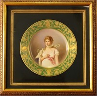 Royal Vienna Portrait Plate in Frame