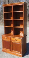 LEOPOLD STICKLEY TWO PART CHERRY BOOKCASE