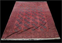 HAND KNOTTED TRIBAL BOKHARA RUG