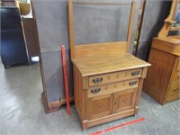 ant. victorian washstand with towel bar