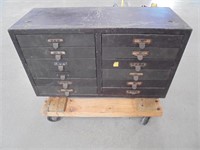 Vintage Metal Cabinet with Watch Parts