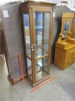 lighted curio cabinet (with added lock & key)