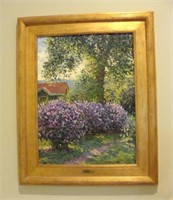 Malcolm Hughes Original Oil "Lilac Path"