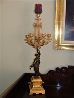 PAIR of French Ormolu and Bronze Candelabras