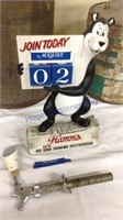 Hamm's tapper & date sign