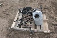 Assorted Lawn Mower Hitches, Weights and Chains