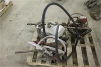 (3)  Gas Pumps with Hoses and Handles