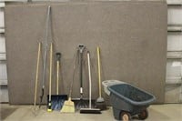 Wheel Barrow and  Assorted Tools