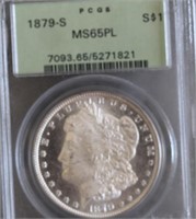 1879-S MS65PL PCGS Graded Morgan Silver Dollar