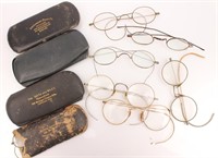 8 PAIRS OF EARLY 20TH C. EYE GLASSES