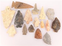 MIXED GROUPING OF 16 ARROWHEADS