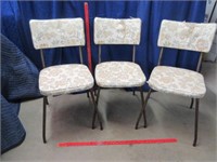 3 vintage kitchen chairs (need reupholstering)