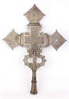 ETHIOPIAN METAL PROCESSIONAL COPTIC CROSS