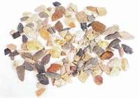 2.25 LBS OF MIXED ARROWHEADS POINTS FRAGMENTS ETC.