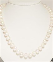 Freshwater Pearl Necklace with Sterling Silver