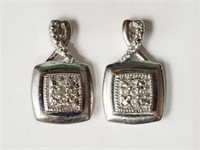 Sterling Silver Diamond(0.06ct)Earrings