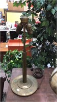 Heavy brass antique lamp base, the preceding