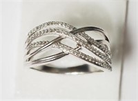 Sterling Silver Diamond(0.40ct  Ring