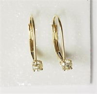 14KT Yellow Gold Diamond(0.18ct) Earrings