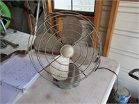Electric fan with metal blades