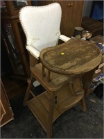 high chair/converts to 'stroller'